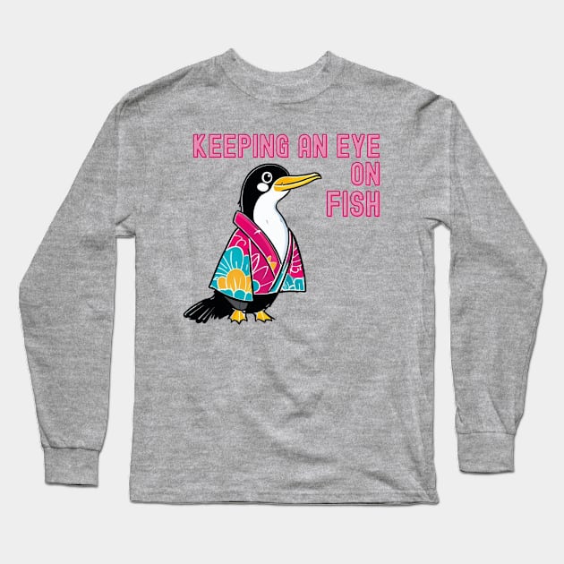 Cormorant Long Sleeve T-Shirt by Japanese Fever